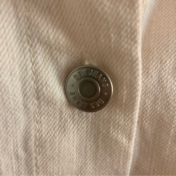 Black Tape_ Plus Size Oversized Cream Denim Shacket - Picture 4 of 10